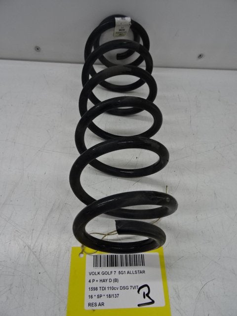 RESSORT DE SUSPENSION ARRIERE Golf VII (AUA) (5Q051121), Utilisé, Volkswagen