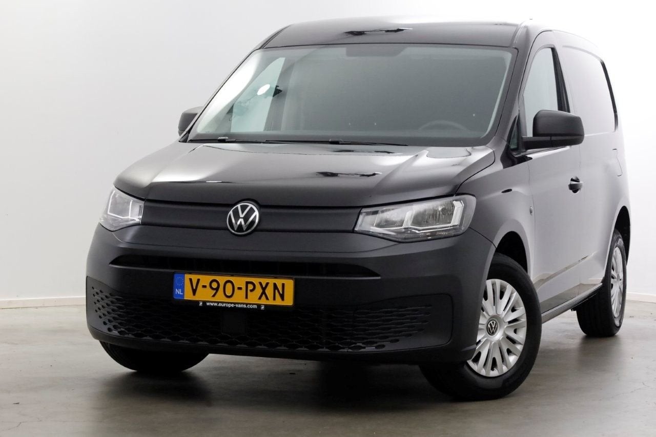 Volkswagen Caddy Cargo 2.0 TDI Airco/CarPlay 02-2023, Auto's, Zwart, Bedrijf, Onderhoudsboekje, Te koop