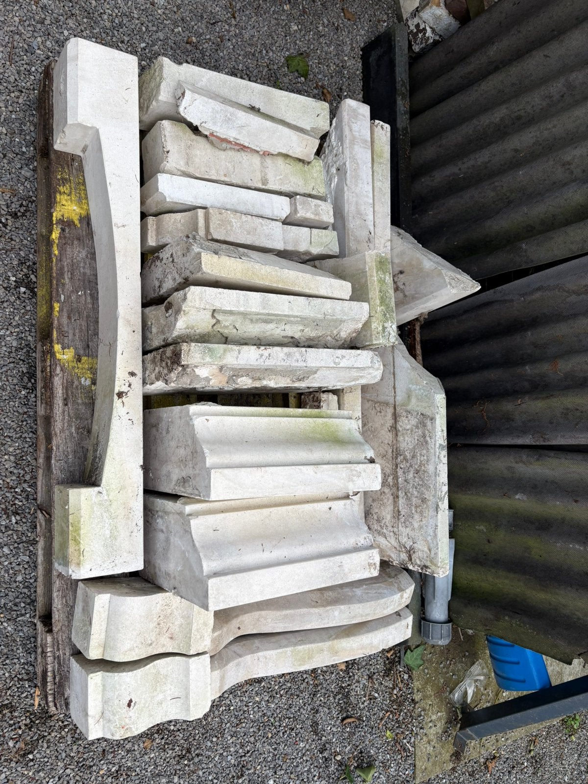 Gratis Overschot witte natuursteen schouwmantel, Enlèvement, Utilisé