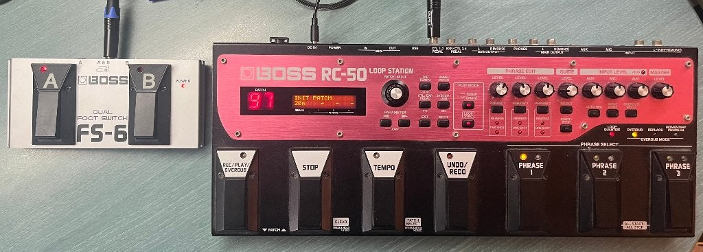 Boss RC-50 Digitale Sampler/Looper + FS-6 Dual Switch, Ophalen of Verzenden, Gebruikt, Multi-effect