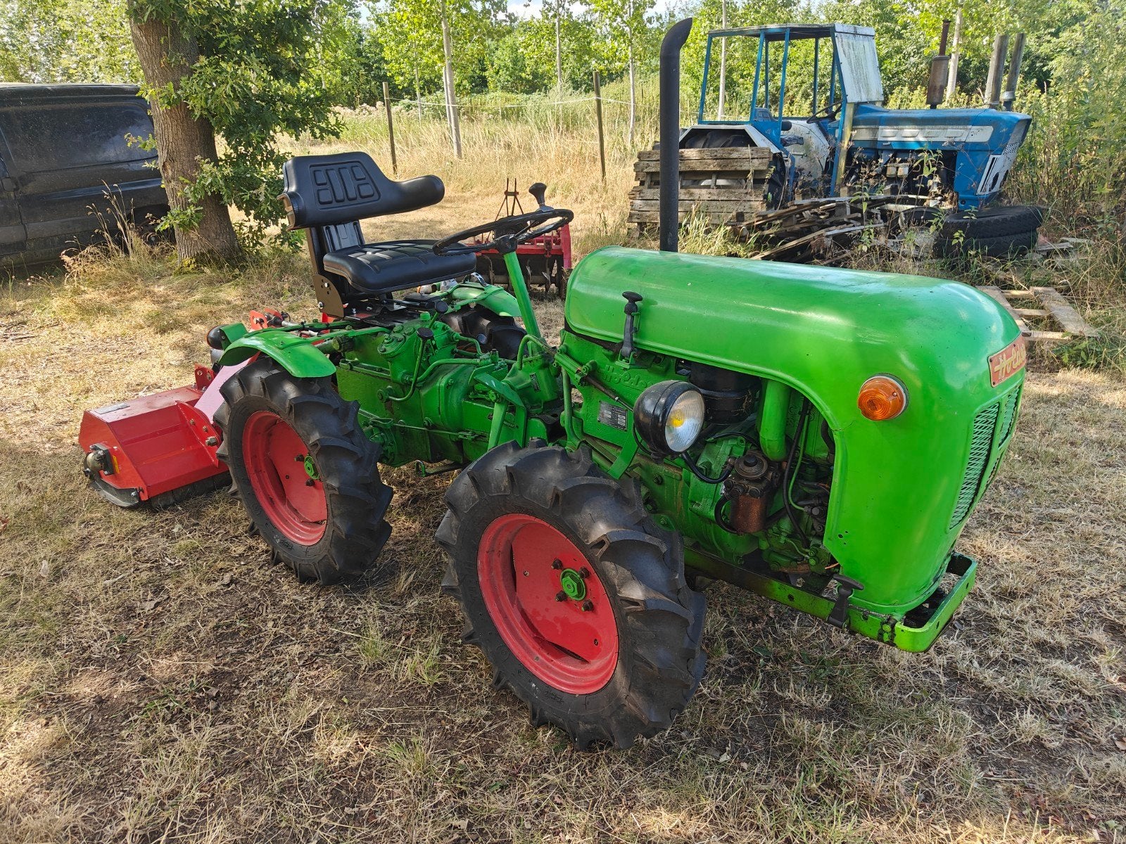holder mini tractor, Ophalen