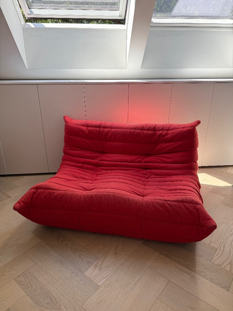 Vintage Togo 2-zitsbank - Ligne Roset - Michel Ducaroy, Huis en Inrichting, Zetels | Zetels, Gebruikt, Rechte bank, Tweepersoons