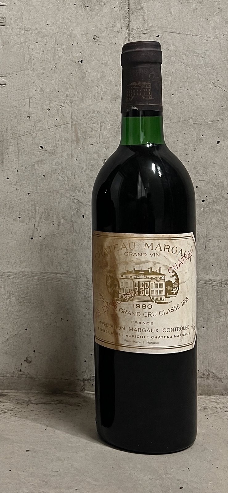 Château Margaux 1980 – Premier Grand Cru Classé, Verzamelen, Wijnen, Ophalen, Zo goed als nieuw