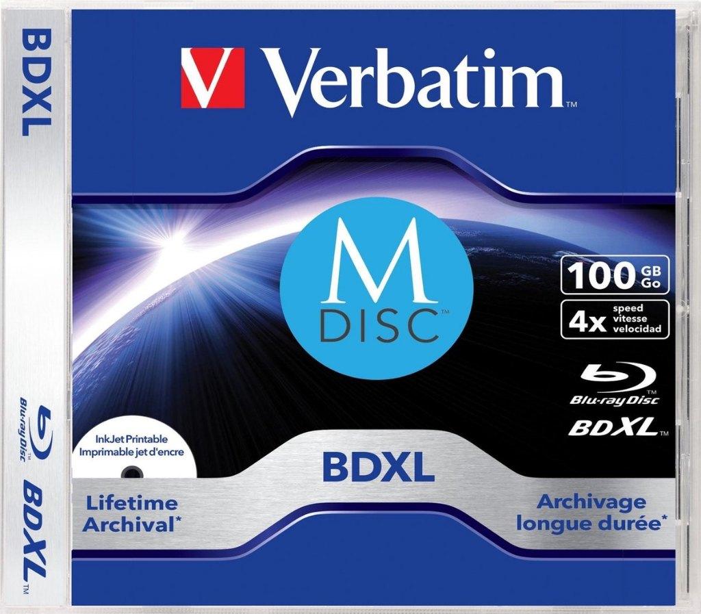 Verbatim M-Disc 100 Go pour l'archivage, Informatique & Logiciels, Disques enregistrables, Neuf, Blu-ray, Enlèvement ou Envoi