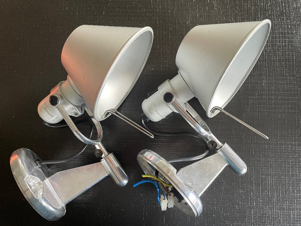 design wandlampjes artemide tolomeo, Ophalen, Gebruikt, Metaal, Design / modern / vintage