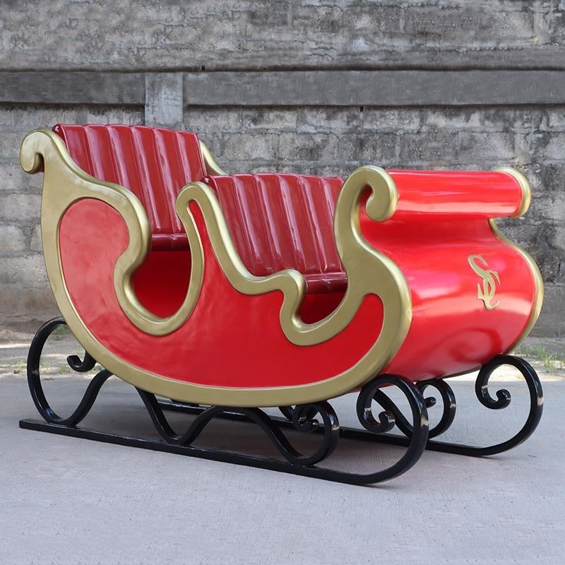 Quatuor en traîneau - Père Noël - Longueur 231 cm, Enlèvement, Neuf