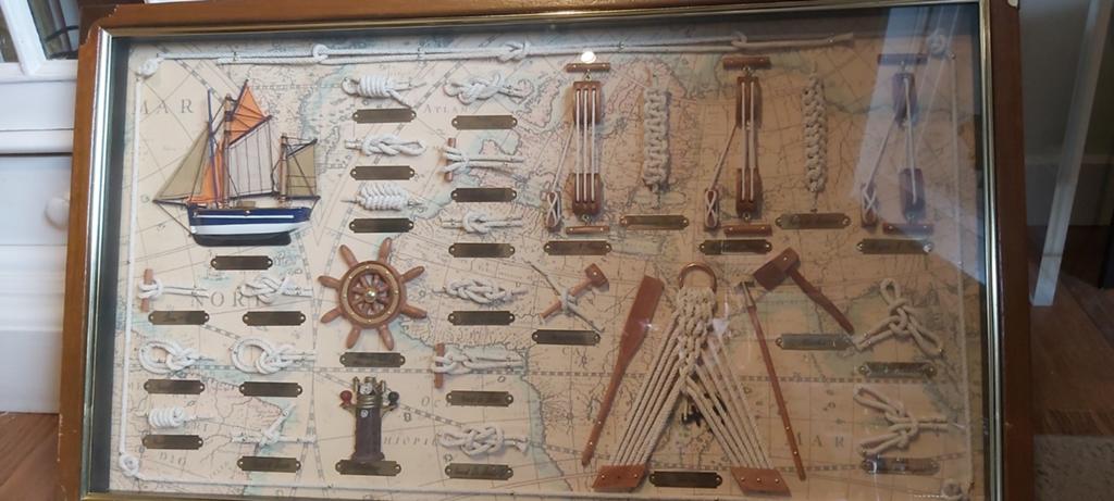 Kader met scheepsknopen, Antiek en Kunst, Ophalen