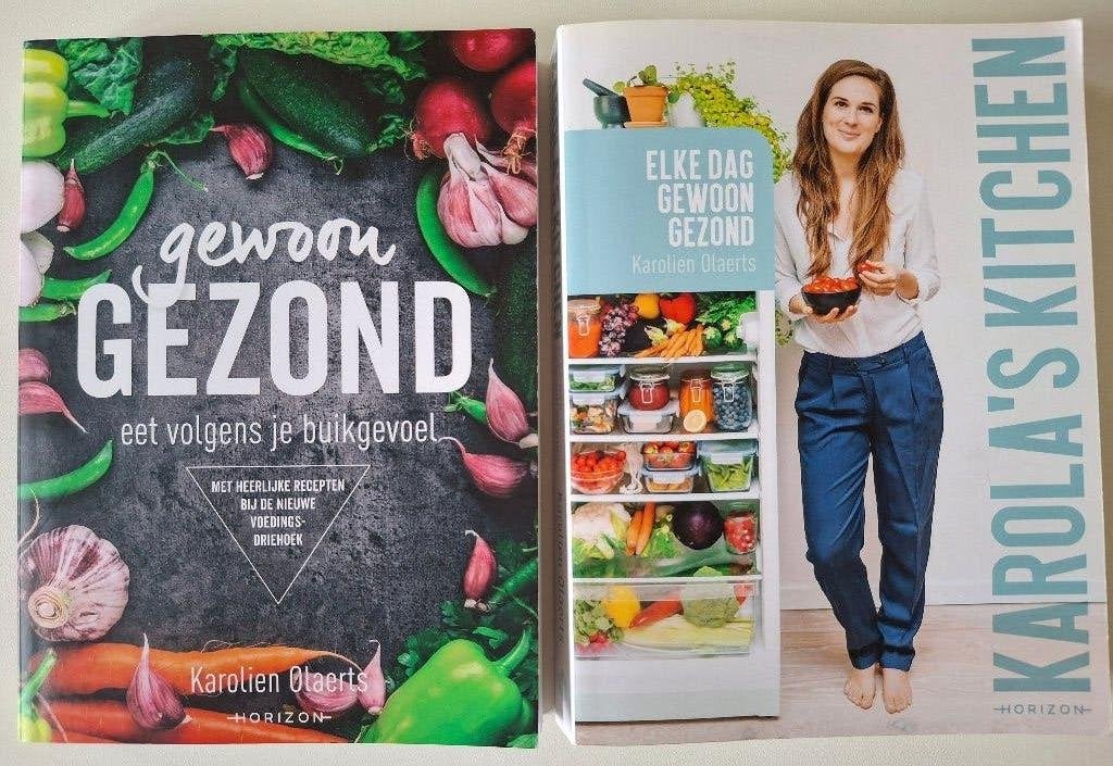 2 boeken:Karola's Kitchen / Gewoon gezond - Karolien Olaerts, Enlèvement ou Envoi, Comme neuf, Cuisine saine
