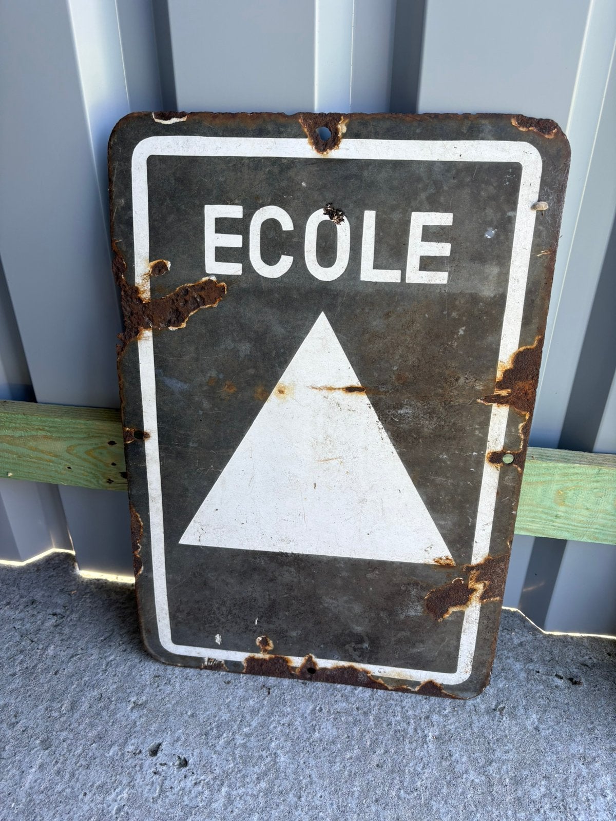 Plaque émaillée ecole, Enlèvement, Comme neuf