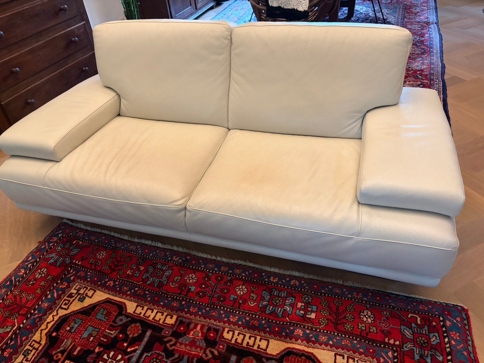 Natuzzi salon (3-zit + 2-zit), Huis en Inrichting, Ophalen, Gebruikt, 100 tot 125 cm, Driepersoons