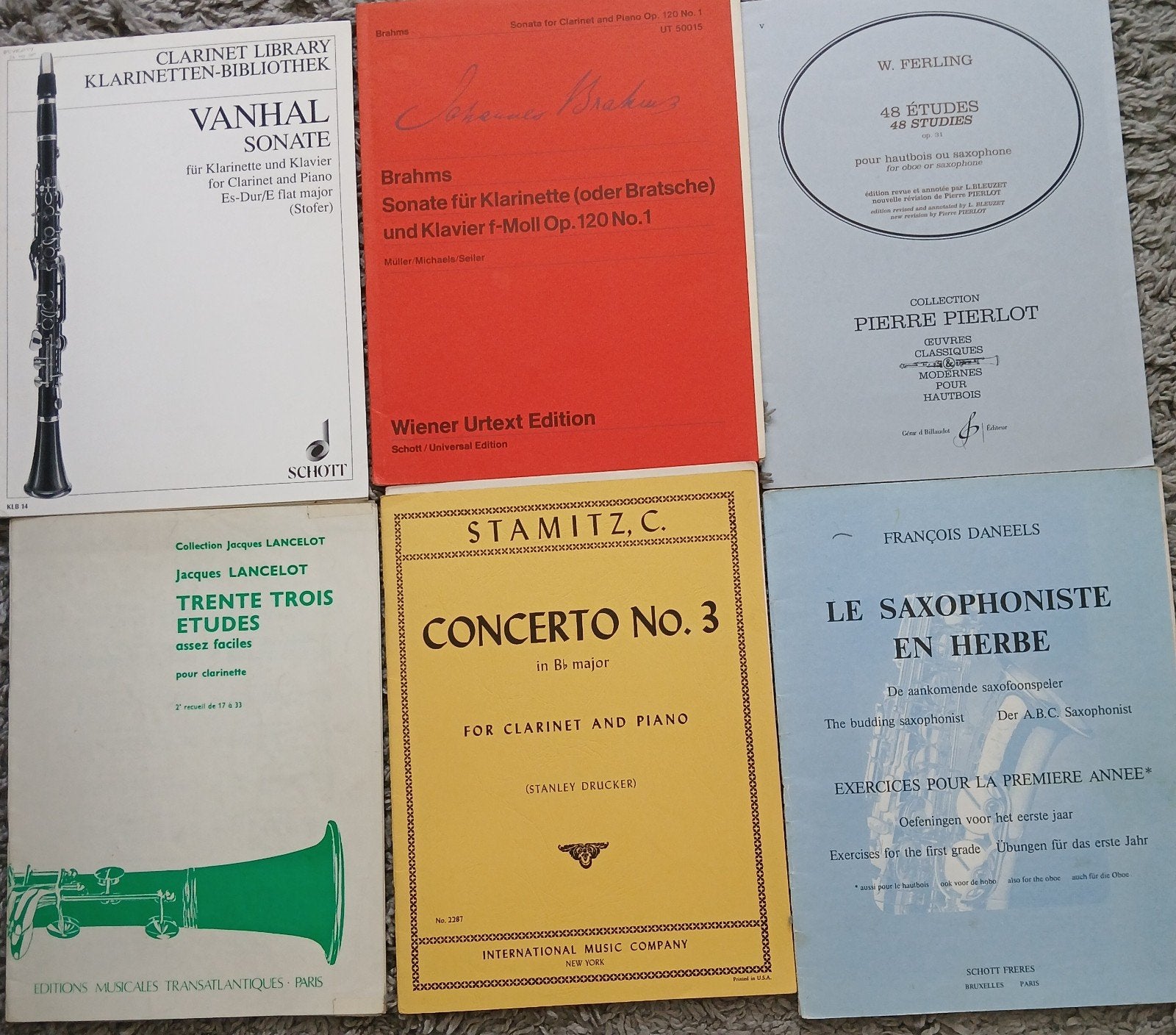 Sax en klarinetpartituren, Muziek en Instrumenten, Ophalen of Verzenden, Klarinet