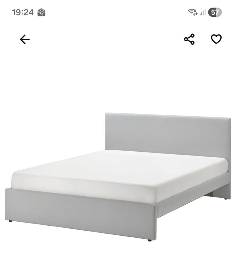 Lit deux personnes 200x160 avec sommier sans matelas, Maison & Meubles, Enlèvement