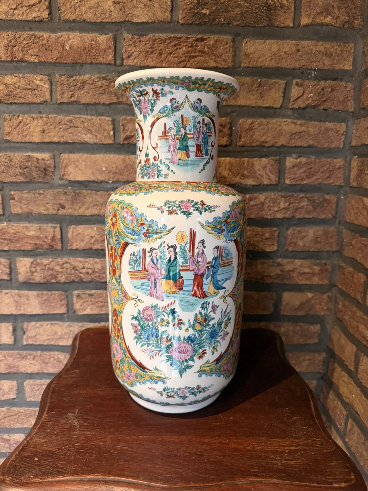 Grote Chinese famille rose porseleinen vaas – ca. 43 cm, Ophalen