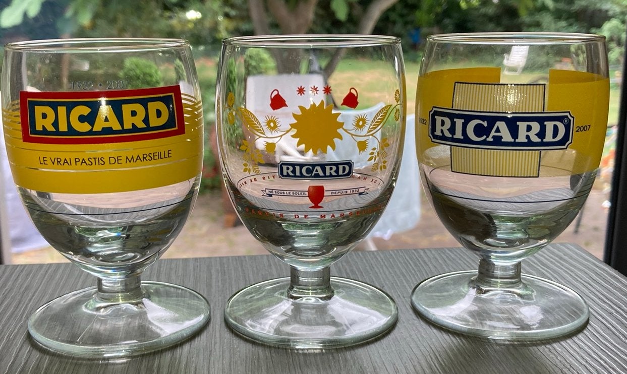 3 Ricardglazen, Verzamelen, Ophalen of Verzenden, Zo goed als nieuw