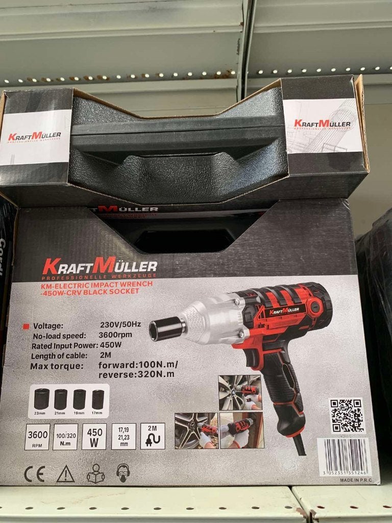 Boulonneuse électrique sur fil KRAFTMULLER, Autos : Divers, Outils de voiture, Neuf, Enlèvement