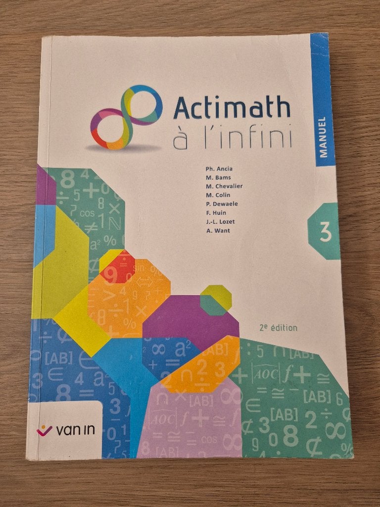 Actimath à l'infini 3e, Livres, Livres scolaires, Van in, Comme neuf, Enlèvement, Secondaire