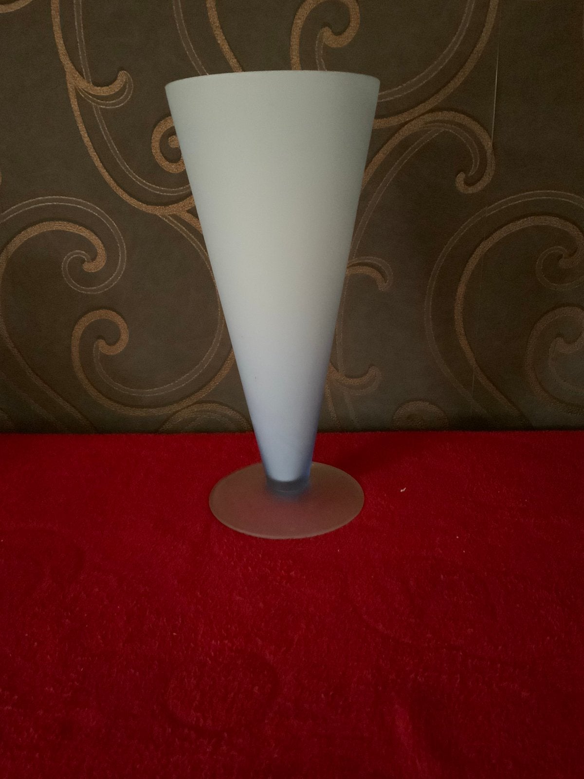 2 vases en verre dépoli, vert clair ou bleu clair, Enlèvement