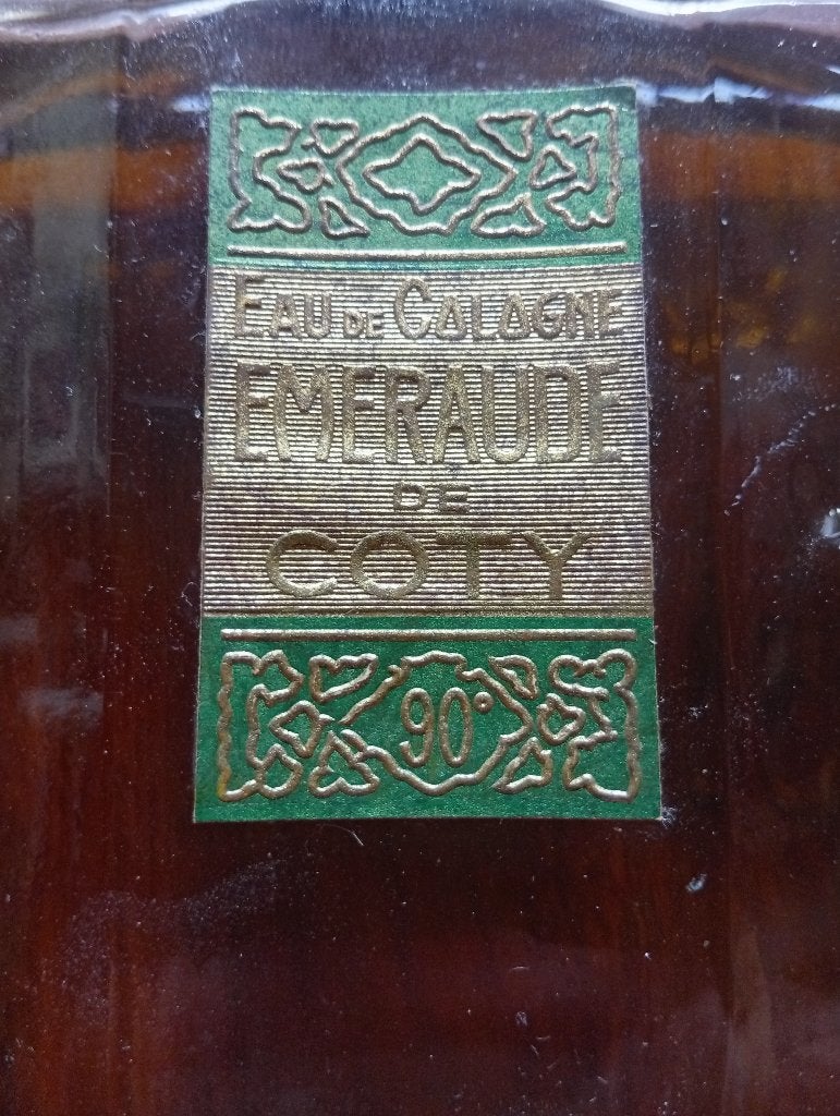 Bouteille d eau de Cologne Émeraude de Coty 1921, Enlèvement, Comme neuf, Autres types