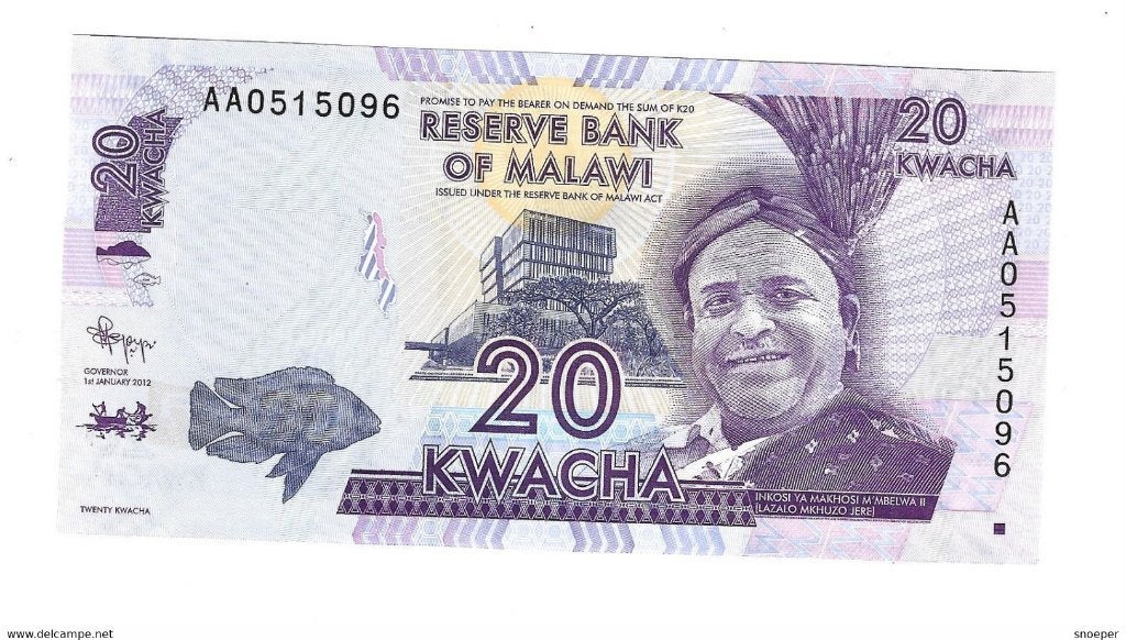 malawi 20 kwacha 2012 57a unc, Timbres & Monnaies, Enlèvement ou Envoi, Autres pays, Billets en vrac