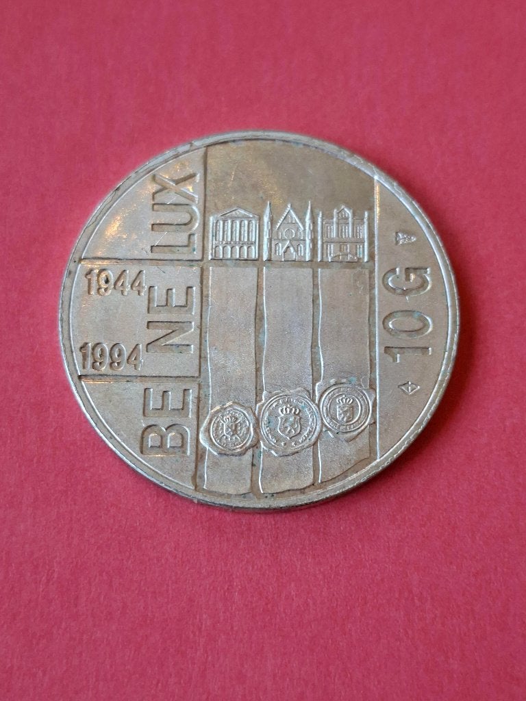 1994 Nederland 10 gulden zilver 50 jaar BeNeLux Verdrag, Verzenden, Koningin Beatrix, Zilver, Losse munt