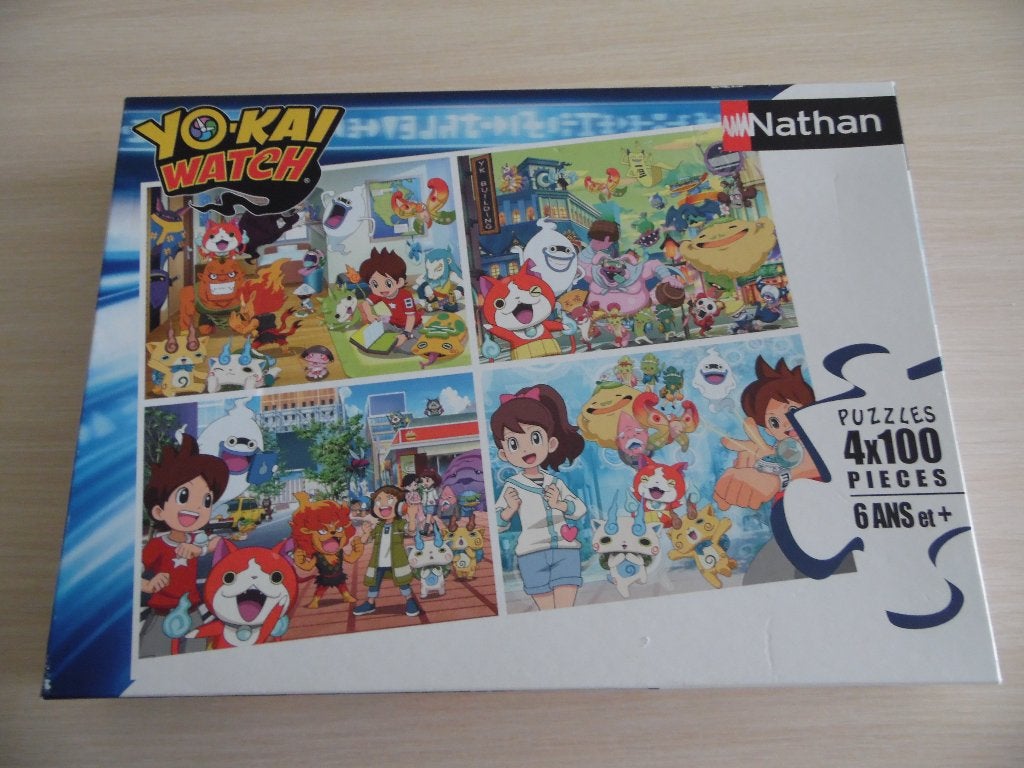 LEGPUZZEL YO-KAI WATCH 4X100 STUKJES NATHAN, Ophalen of Verzenden, Meer dan 50 stukjes, Zo goed als nieuw, 6 jaar of ouder
