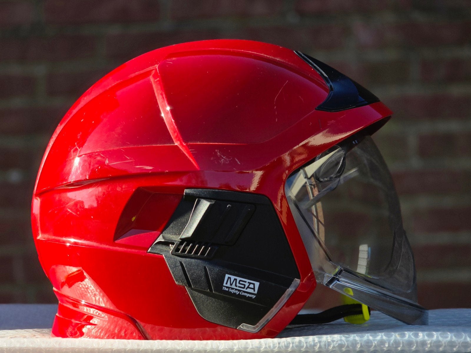 brandweerhelm brandweer MSA F1xF L casque pompier, Verzamelen, Militaria | Algemeen, Ophalen of Verzenden