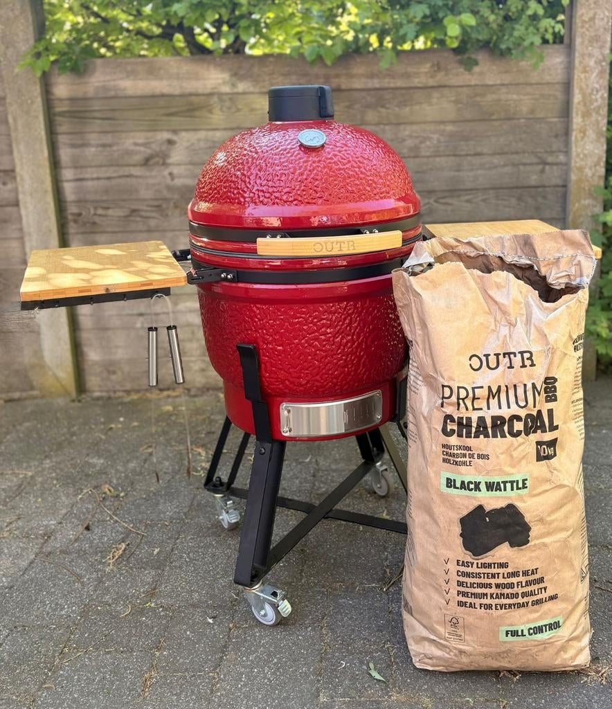 Nieuwe Kamado Large 55 (rooster 47 cm) Rood OUTR, Ophalen