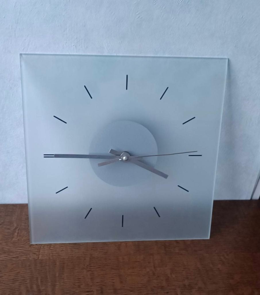 Horloge en verre, Enlèvement, Utilisé, Analogique, Horloge murale