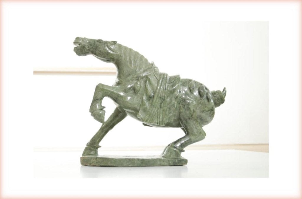 Grote Chinese jade paard sculptuur, Antiek en Kunst, Kunst | Niet-Westerse kunst, Beeld, Gesneden, Ophalen