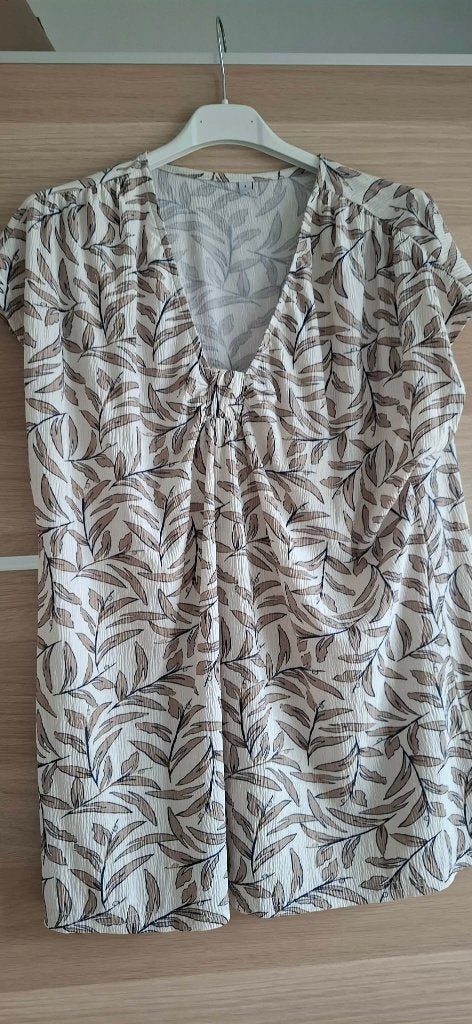 Blouse met broek maat 42, Kleding | Dames, Blouses en Tunieken, Ophalen of Verzenden, Zo goed als nieuw, Maat 42/44 (L), Bruin