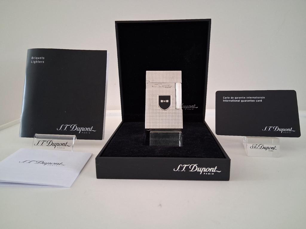 Dupont aansteker L2 Zilver Full Set + Dubbele Vlam ZGAN., Ophalen of Verzenden, Zo goed als nieuw, Aansteker