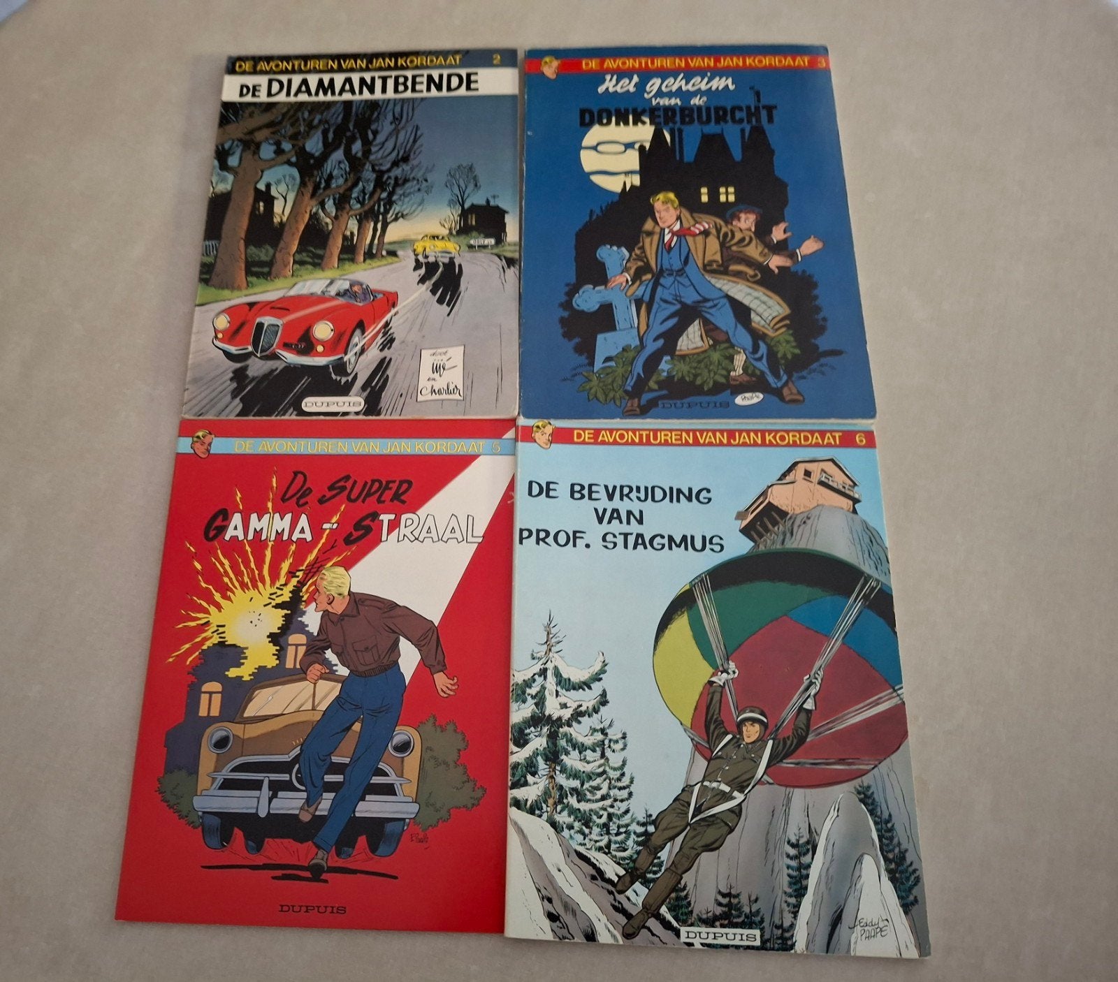 4 strips DE AVONTUREN van JAN KORDAAT nrs 2,3 5 en 6, Charlier, Ophalen of Verzenden, Zo goed als nieuw, Meerdere stripboeken