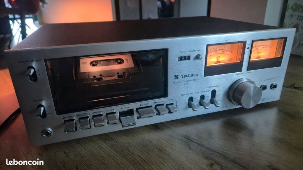Technics RS 615 . platine cassette Hi-Fi vintage. A réparer, Ophalen of Verzenden, Gebruikt, Technics