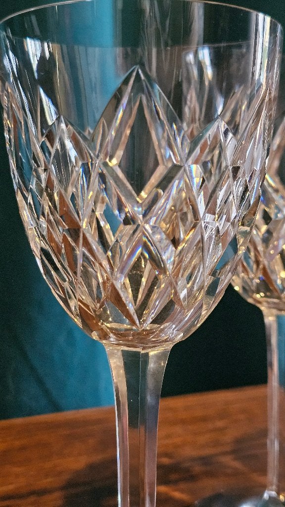 4 grands verres à eau en cristal taillé Style Baccarat, Antiquités & Art, Enlèvement