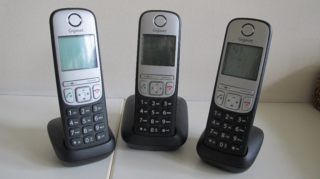 GIGASET Draadloze telefoon A690H Trio/3handsets., Telecommunicatie, Ophalen of Verzenden, Zo goed als nieuw, 3 handsets, Stralingsarm