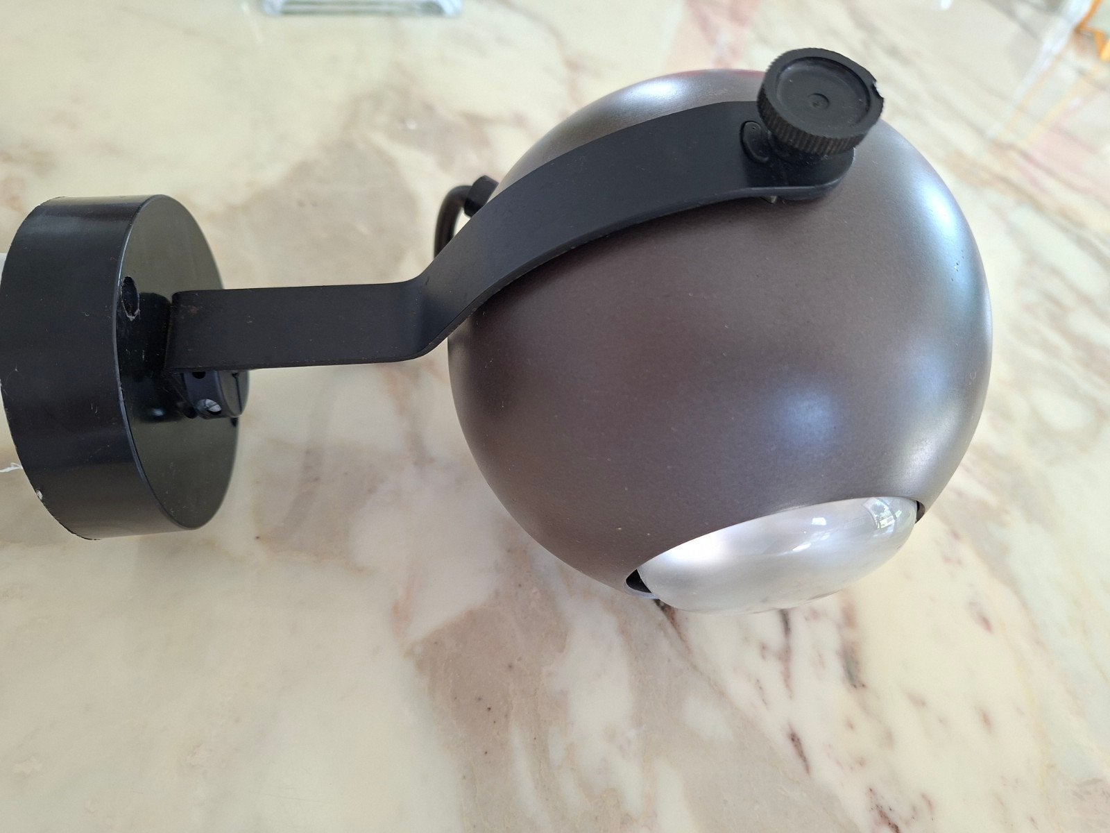 Lampe Space Age Eyeball au design vintage d'Erco, Enlèvement ou Envoi, Marron