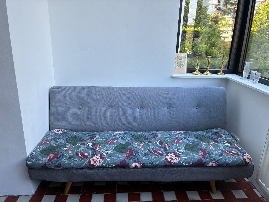 Banquette convertible, Maison & Meubles, Canapés | Coins salons complets, Enlèvement, Utilisé, Tissus
