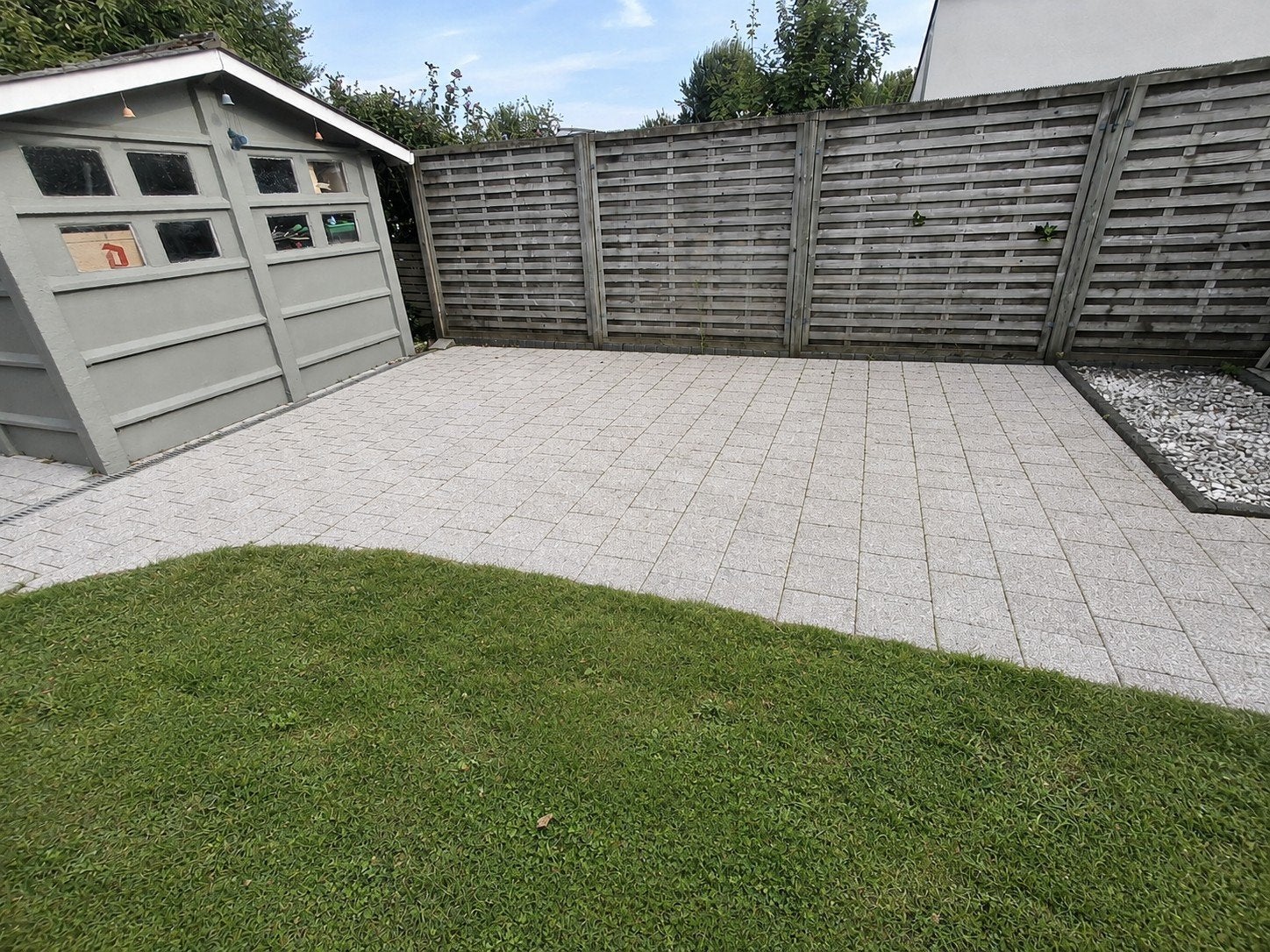 Pavés en béton +- 19m², Béton, Enlèvement, Utilisé, Briques