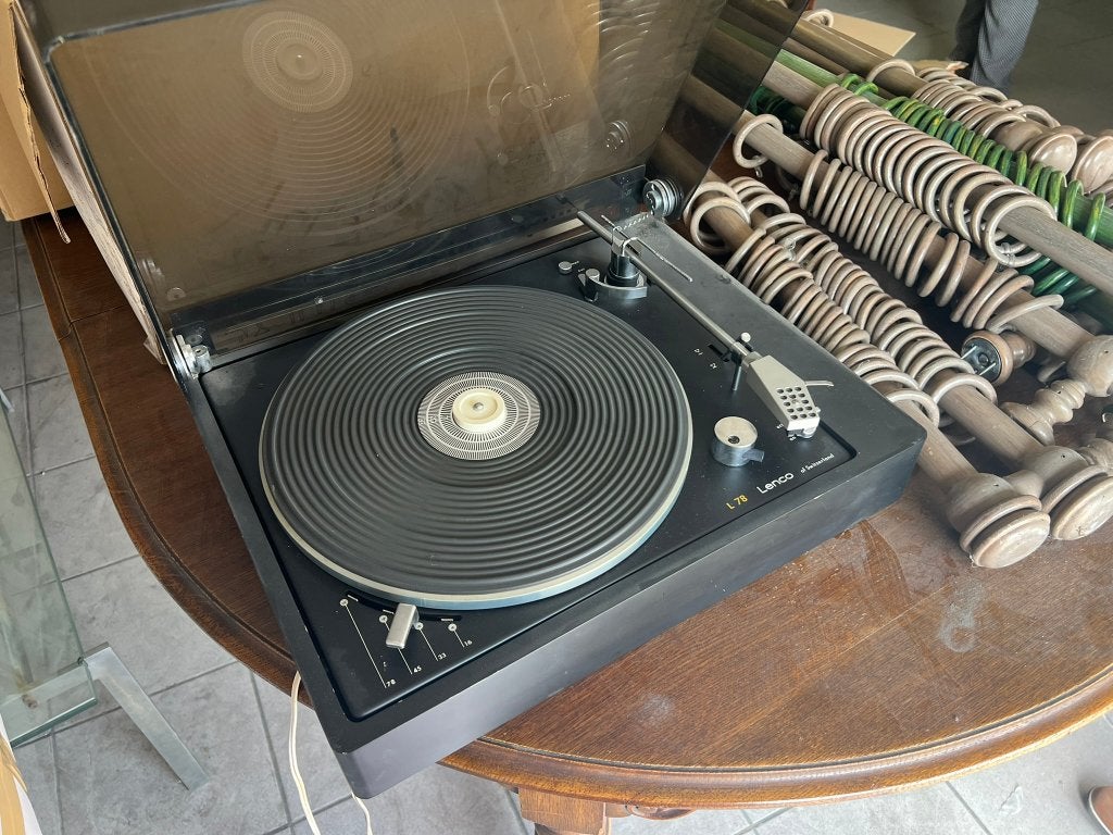 Platenspeler Lenco L78 Black Edition, Audio, Tv en Foto, Ophalen, Gebruikt, Platenspeler