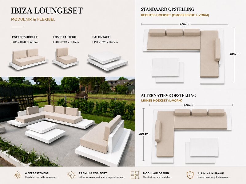 Vele varianten en kleuren Loungesets, Envoi, Neuf