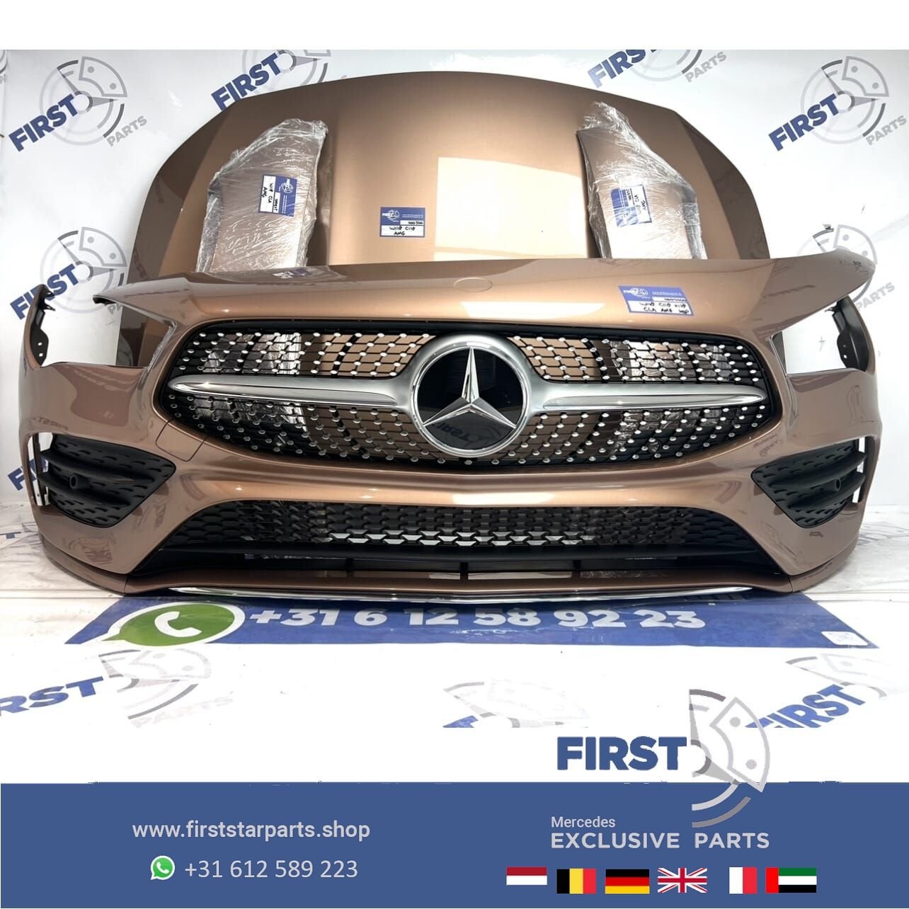 W118 CLA AMG VOORKOP onderdelen ROSÉ GOUD Origineel Mercedes, Utilisé, -, Avant, -