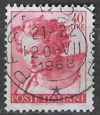 Italie 1961 - Yvert 833 - Œuvres de Michel-Ange (ST), Envoi, Affranchi