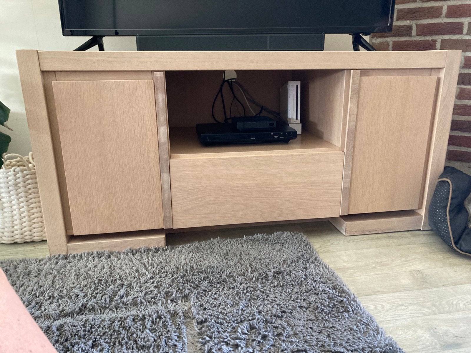 Tv meubel, Ophalen, Gebruikt, Eikenhout, Minder dan 100 cm