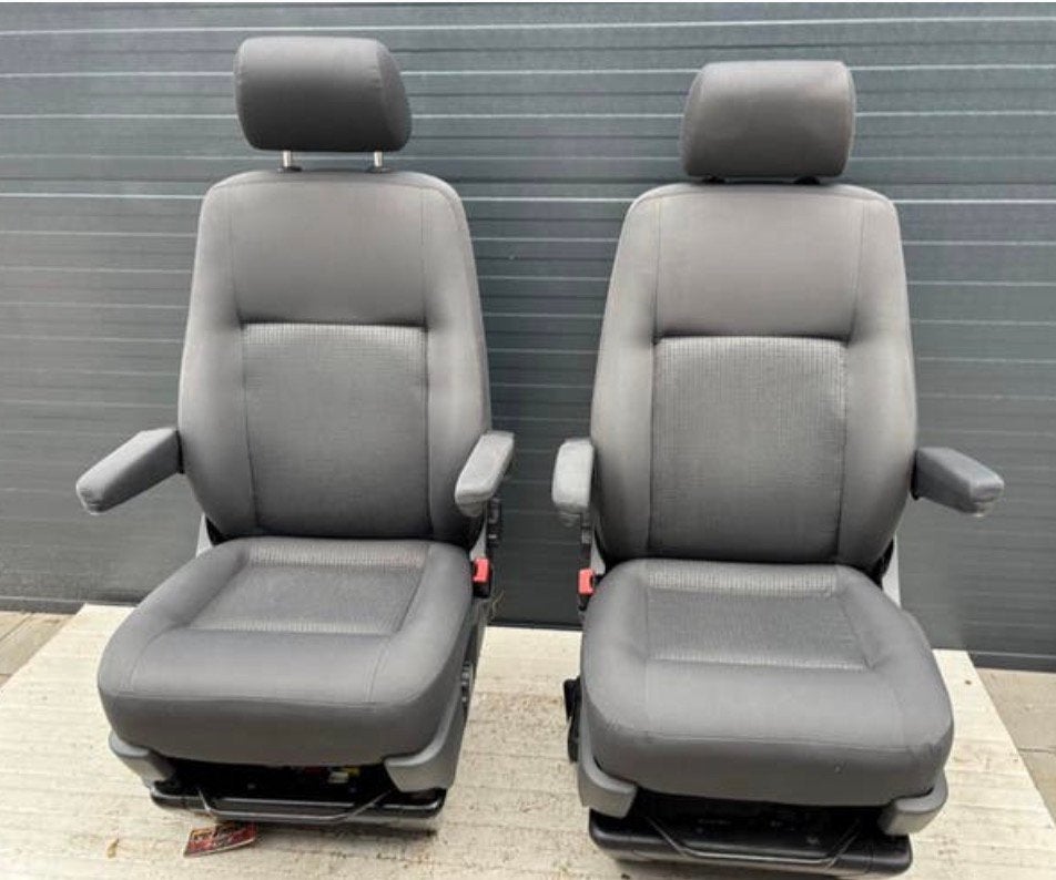 Stoelen Volkswagen Transporter T5 T6 duo antraciet 2004-2024, Enlèvement ou Envoi, Volkswagen