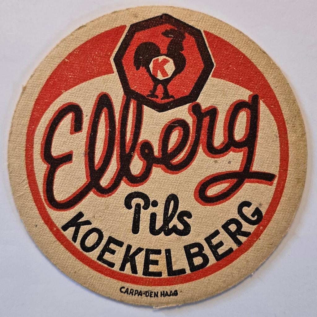 Elberg pils onderzetter bierviltje bierdeckel onderzetter, Verzamelen, Biermerken, Ophalen of Verzenden, Gebruikt, Viltje(s)