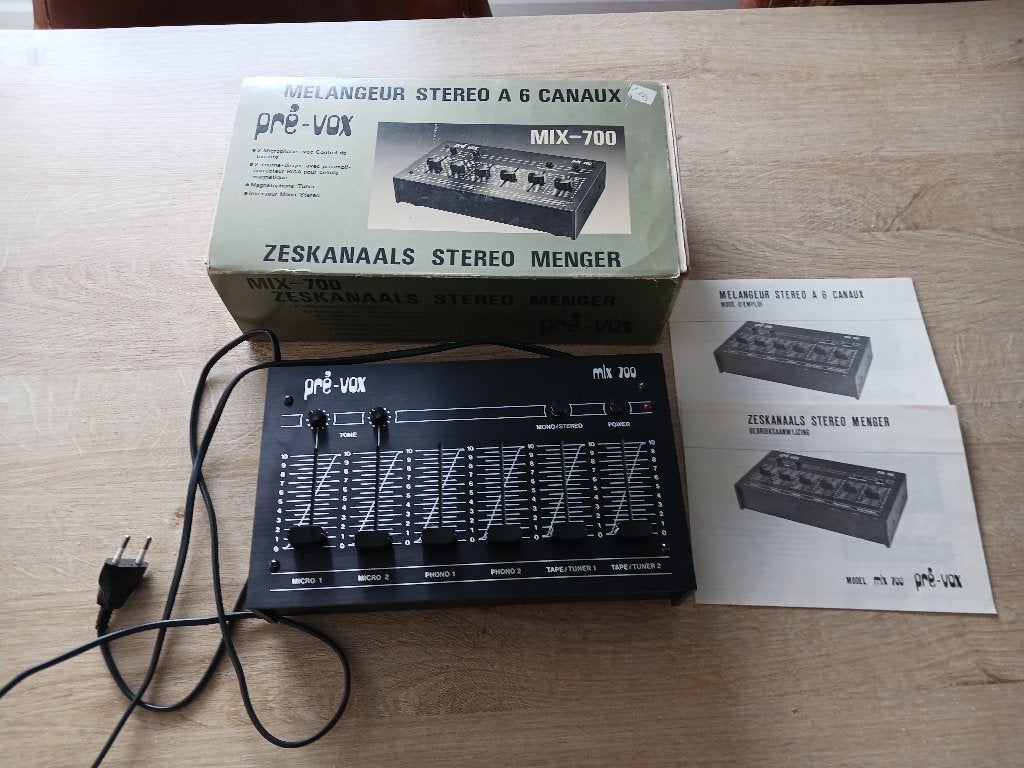 Pré-Vox vintage stereomengpaneel, Audio, Tv en Foto, Versterkers en Ontvangers, Verzenden, Zo goed als nieuw, Stereo, Overige merken