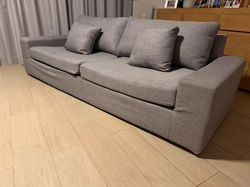 Salon Canapé 3 places en Tissu 230cm, Maison & Meubles, 200 à 250 cm, Banc droit, Enlèvement, Utilisé