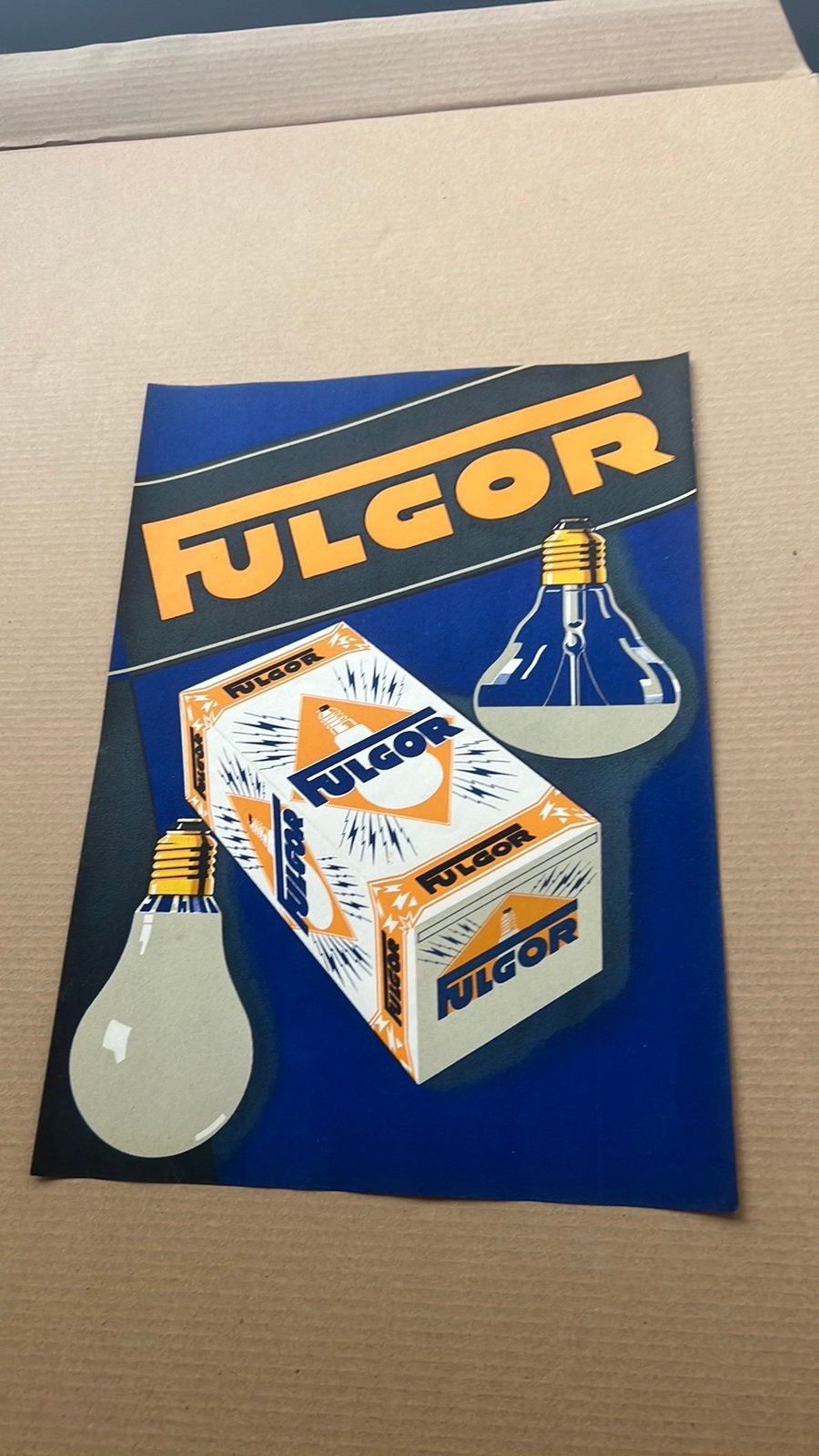 Belle lithographie sur les lampes Fulgor 1936, Collections, Marques & Objets publicitaires, Enlèvement, Comme neuf