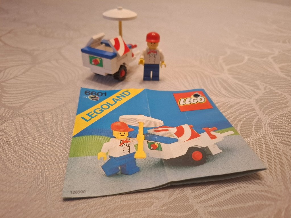 Vintage LEGO Legoland 6601 - Ice Cream Cart (1985), Lego, Ophalen of Verzenden, Zo goed als nieuw, LEGOLAND