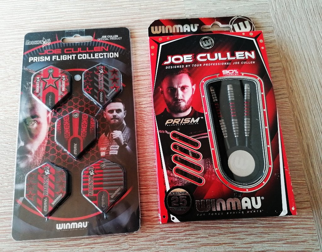 Winmau Joe Cullen 90% 25 gram& Flight Collection., Ophalen of Verzenden, Nieuw, Pijlen